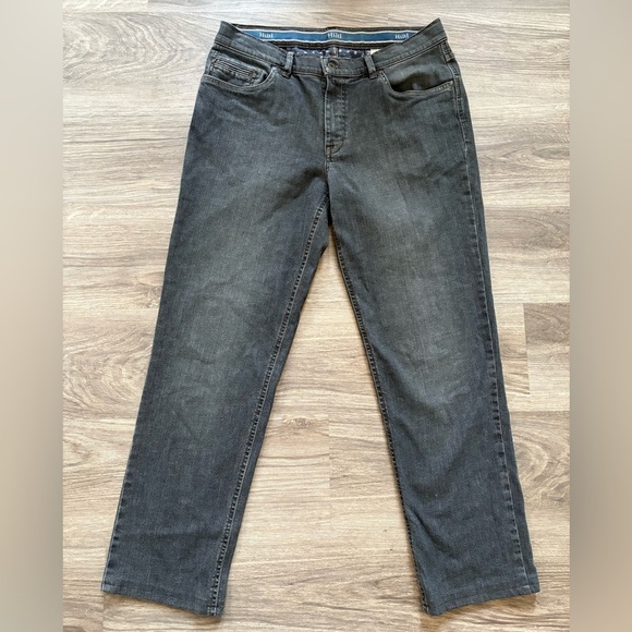 Hiltl The Ultimate Trouser Jeans Mens Size 34x29 Blue Grey Straight Leg - Picture 1 of 9